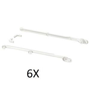 IKEA KOMPLEMENT Pull out Rail (3 pair) for Baskets 22-7/8" White 302.632.45